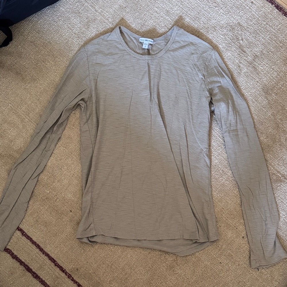 James Perse taupe long sleeve tee